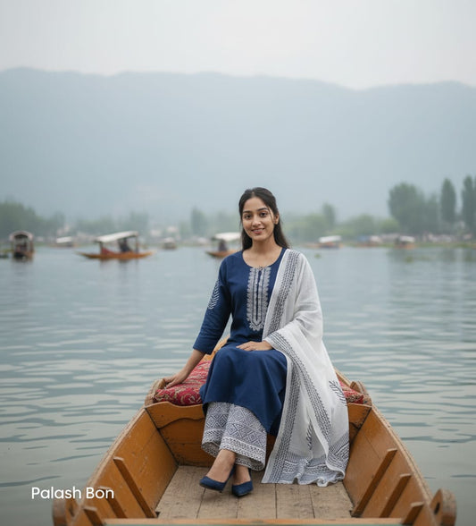 SALWAR SUIT COTTON BLUE