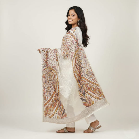 SALWAR SUIT MODAL SILK WHITE