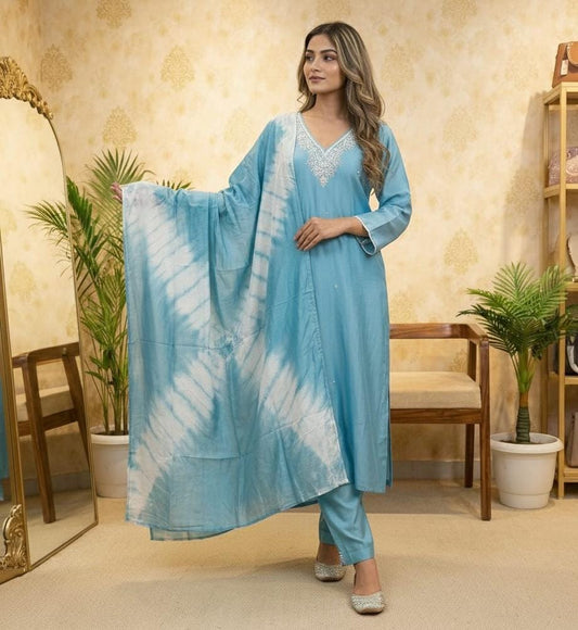 SALWAR SUIT SEA GREEN