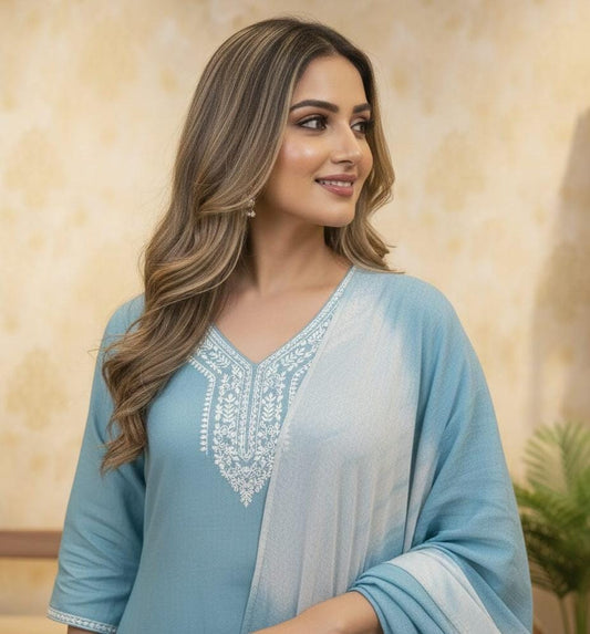 SALWAR SUIT SEA GREEN