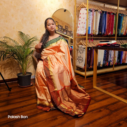 KANJIVARAM SAREE HANDWOVEN SANDLEWOOD