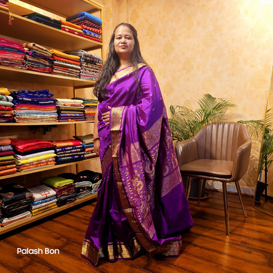 KANJIVARAM SAREE HANDWOVEN PURPLE