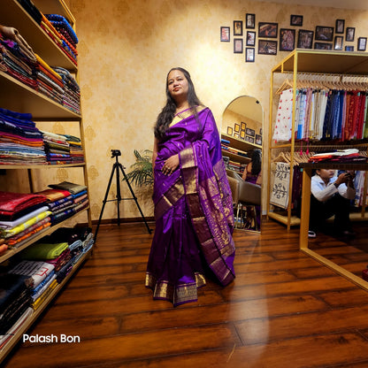KANJIVARAM SAREE HANDWOVEN PURPLE