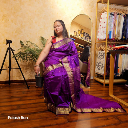 KANJIVARAM SAREE HANDWOVEN PURPLE