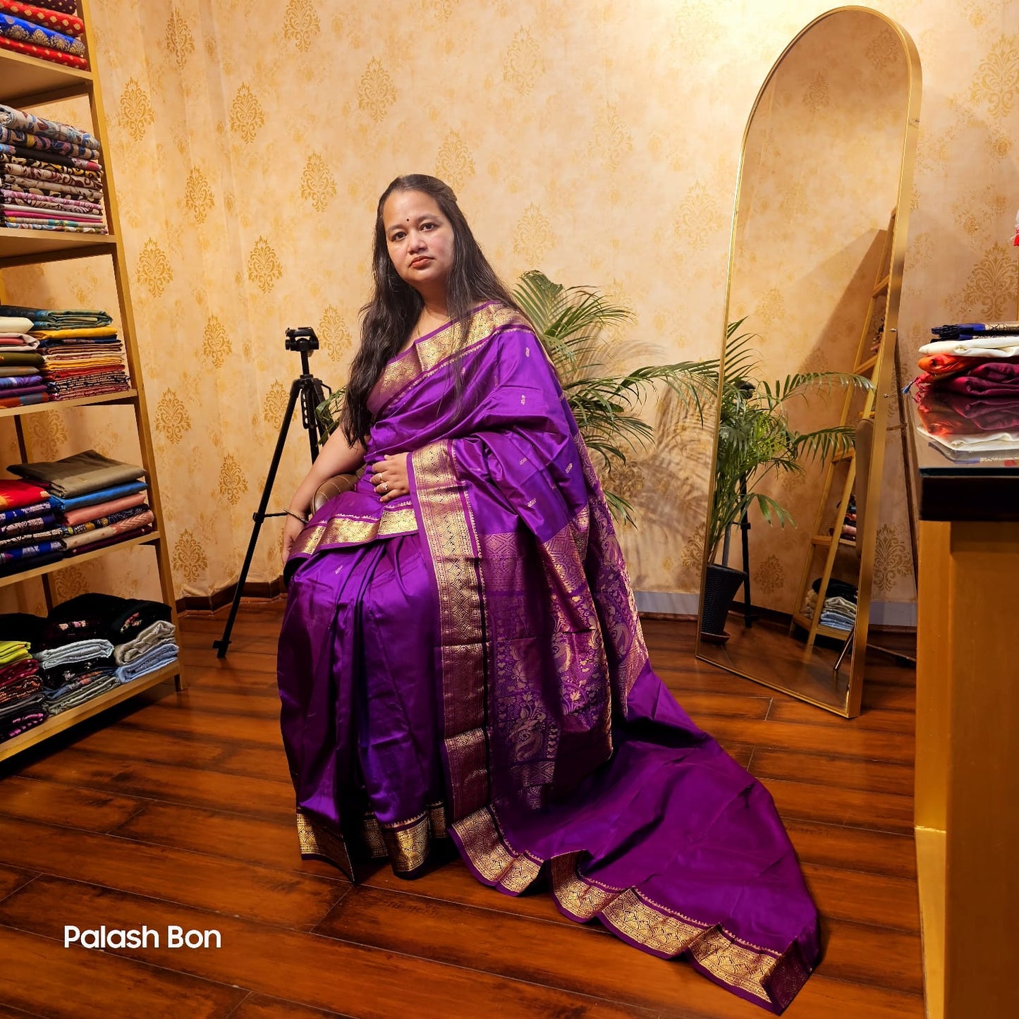 KANJIVARAM SAREE HANDWOVEN PURPLE