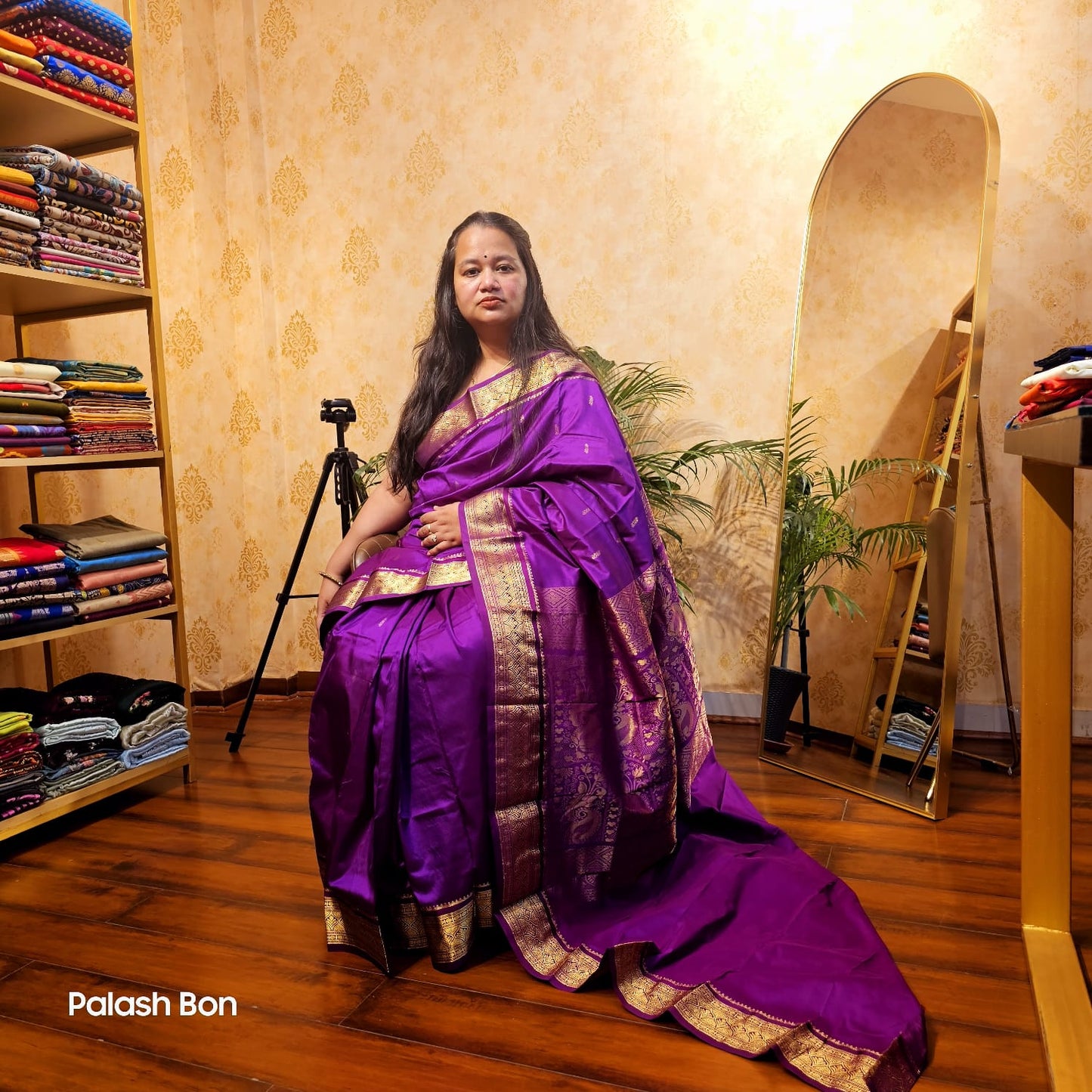 KANJIVARAM SAREE HANDWOVEN PURPLE