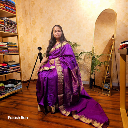 KANJIVARAM SAREE HANDWOVEN PURPLE