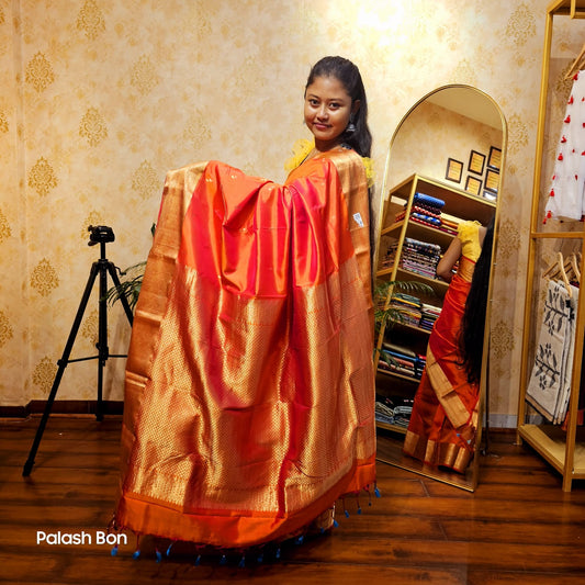 KANJIVARAM SAREE HANDWOVEN RED