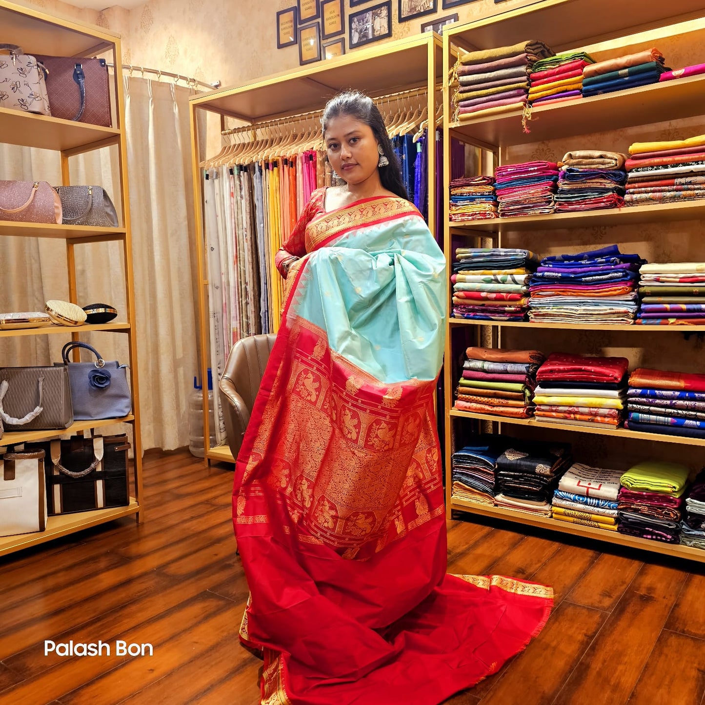 KANJIVARAM SAREE HANDWOVEN LIGHT GREEN