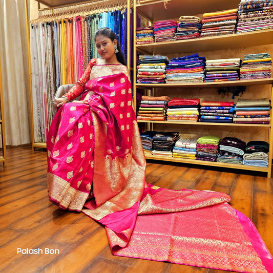 BANARASI SAREE ROSE PINK