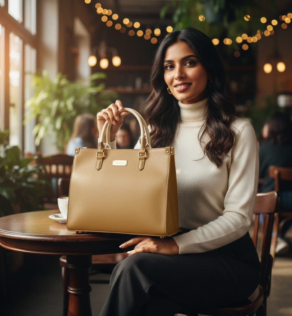 SHOPPER BAG DARK BEIGE