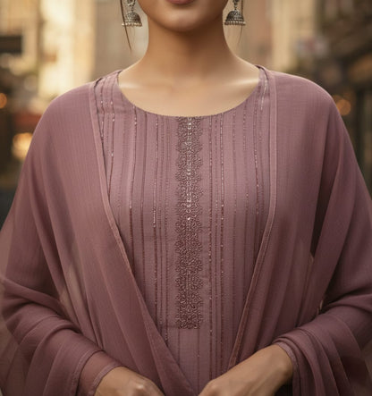 SALWAR SUIT COTTON PURPLE COLOR