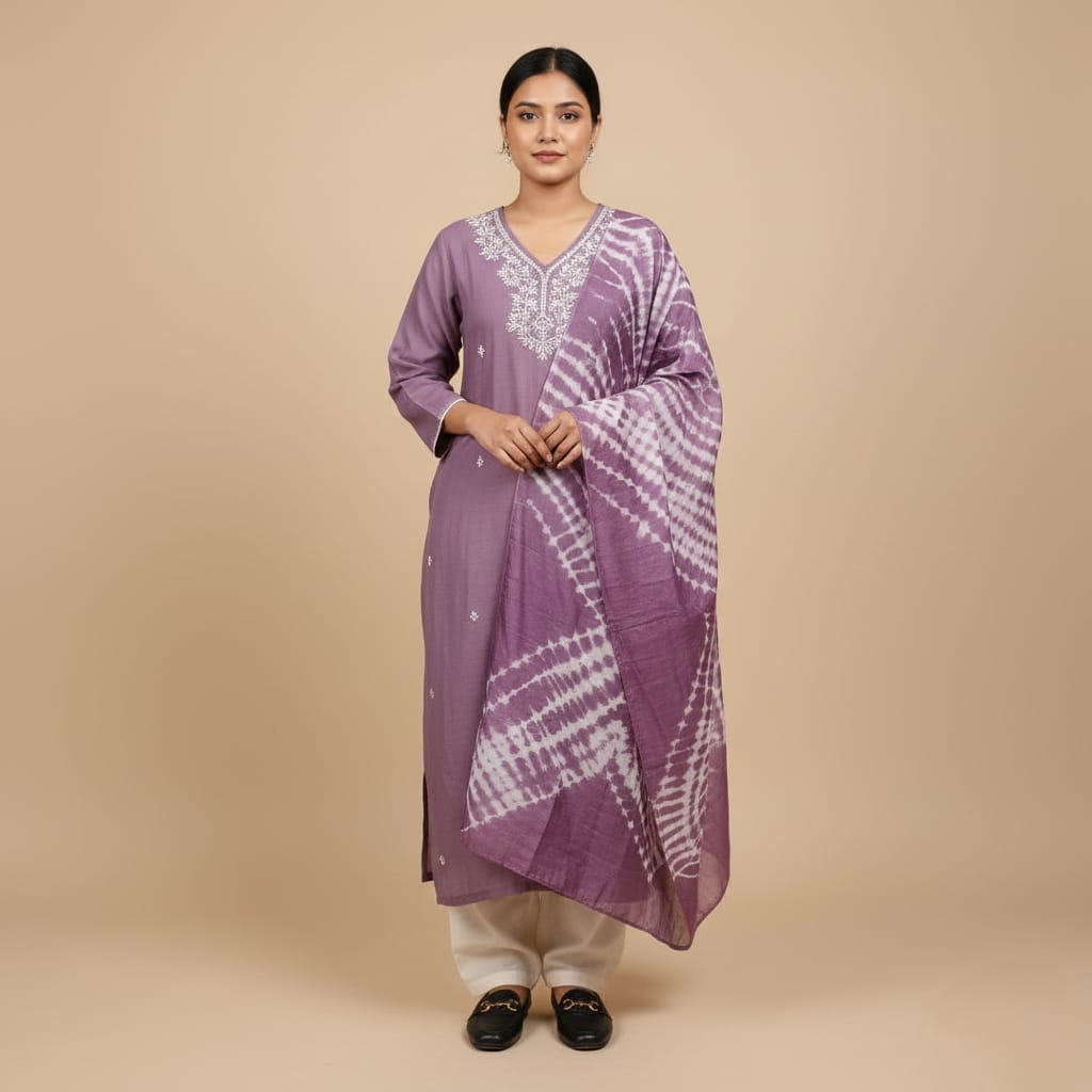 SALWAR SUIT MODAL SILK PURPLE COLOR