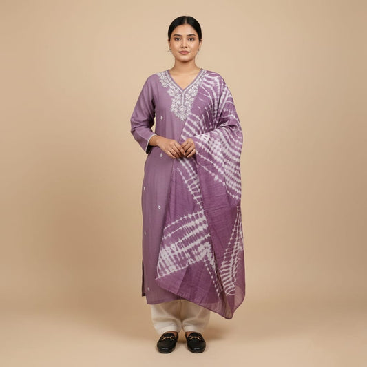 SALWAR SUIT MODAL SILK PURPLE COLOR