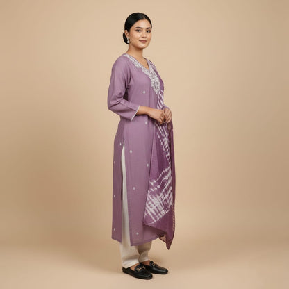 SALWAR SUIT MODAL SILK PURPLE COLOR