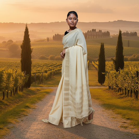 SILK MATKA GOLDEN SAREE