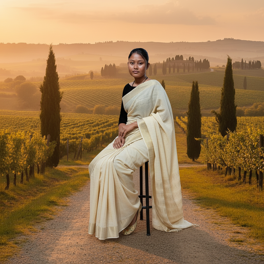 SILK MATKA GOLDEN SAREE