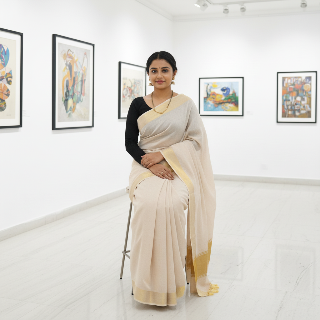 SILK GAJJI GOLDEN STRIP SAREE