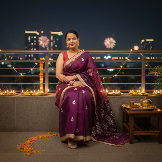 JAMDANI SAREE MUSLIN HANDWOVEN