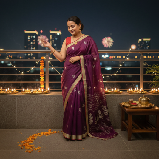 JAMDANI SAREE MUSLIN HANDWOVEN